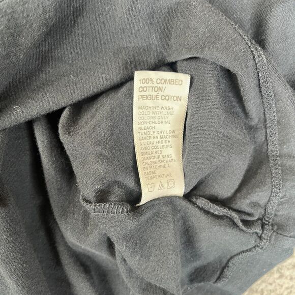 James Perse T-Shirt Mens XXL Size 5 Black V Neck 100% Combed Cotton MLJ3352 - Picture 10 of 10